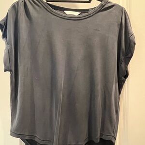 Lucky Brand Gray Relaxed Cuffed Sleeve T-Shirt